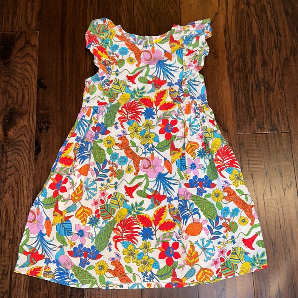 Mini Boden Ruffle Sleeve Dress